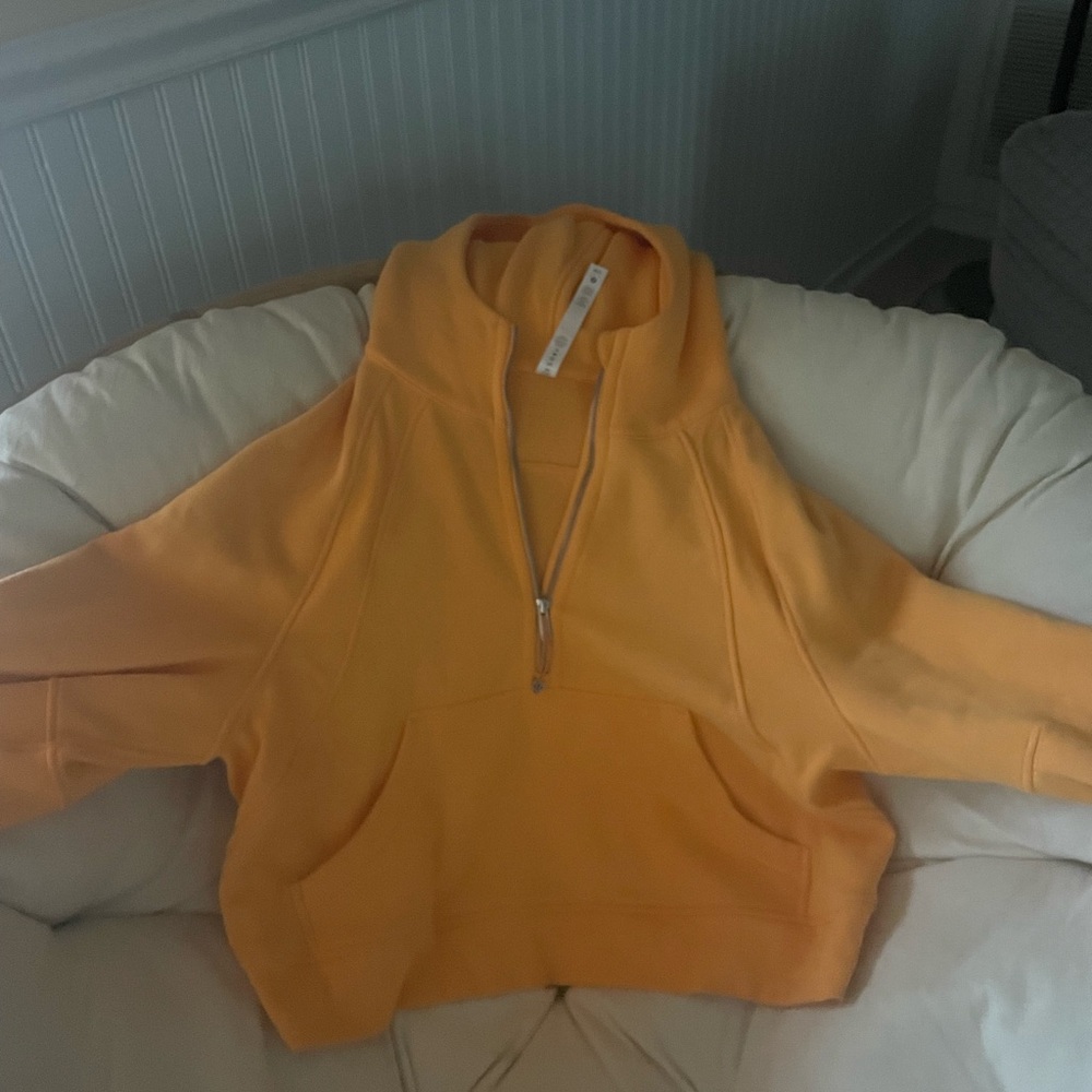 Lululemon Athletica Orange Cowl Neck Sweater